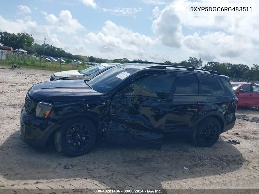 2024 Kia Telluride Sx X-Pro VIN: 5XYP5DGC6RG483511 Lot: 40281486