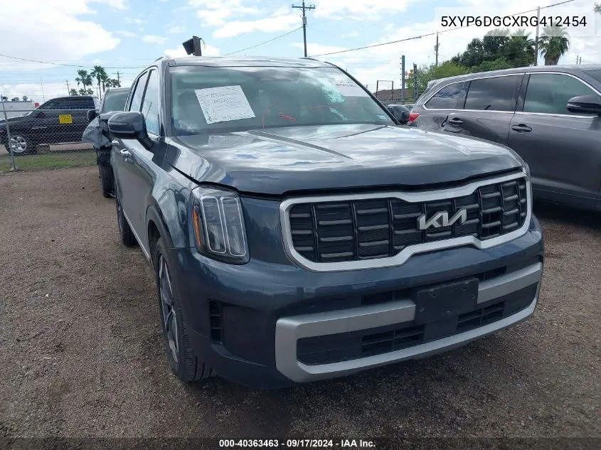 2024 Kia Telluride S VIN: 5XYP6DGCXRG412454 Lot: 40363463