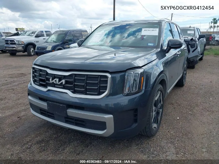 2024 Kia Telluride S VIN: 5XYP6DGCXRG412454 Lot: 40363463