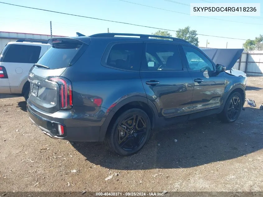 2024 Kia Telluride Sx Prestige X-Line VIN: 5XYP5DGC4RG418236 Lot: 40430371