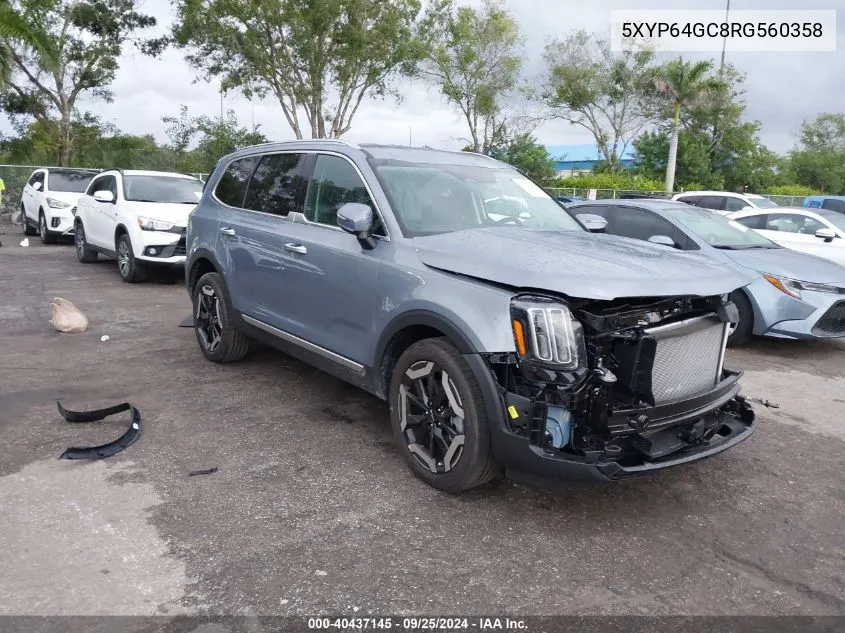 2024 Kia Telluride S VIN: 5XYP64GC8RG560358 Lot: 40437145