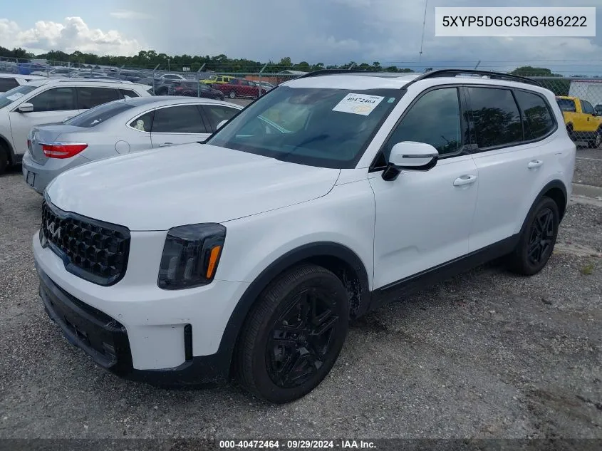 2024 Kia Telluride Sx/Sx X-Line/Sx X-Pro/Sx VIN: 5XYP5DGC3RG486222 Lot: 40472464