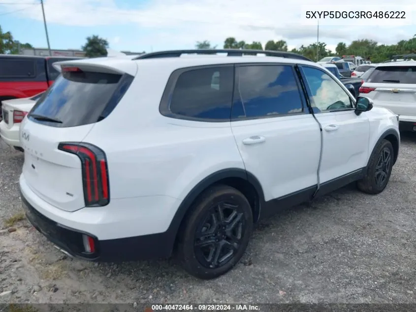 2024 Kia Telluride Sx/Sx X-Line/Sx X-Pro/Sx VIN: 5XYP5DGC3RG486222 Lot: 40472464