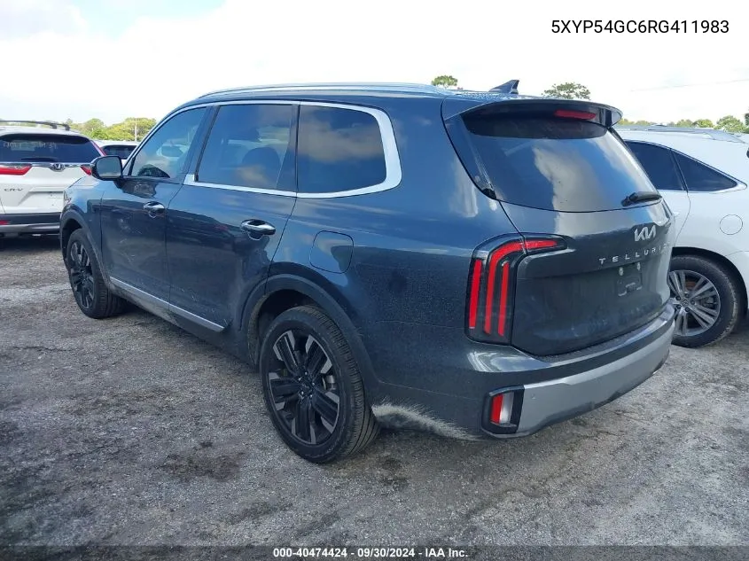 2024 Kia Telluride Sx VIN: 5XYP54GC6RG411983 Lot: 40474424