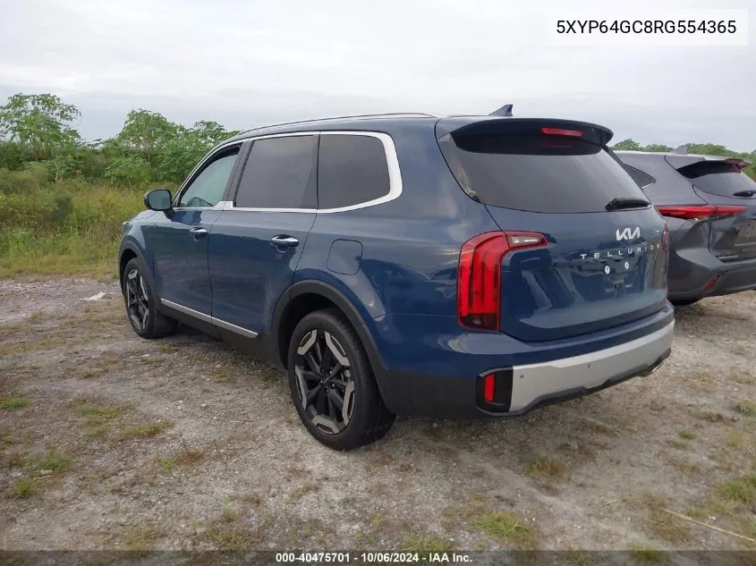 2024 Kia Telluride S VIN: 5XYP64GC8RG554365 Lot: 40475701