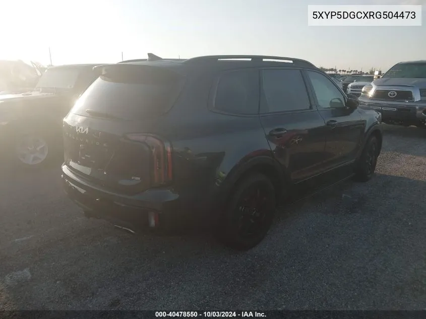 2024 Kia Telluride Sx Prestige X-Pro VIN: 5XYP5DGCXRG504473 Lot: 40478550