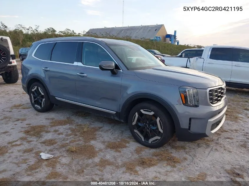 2024 Kia Telluride S VIN: 5XYP64GC2RG421195 Lot: 40481208