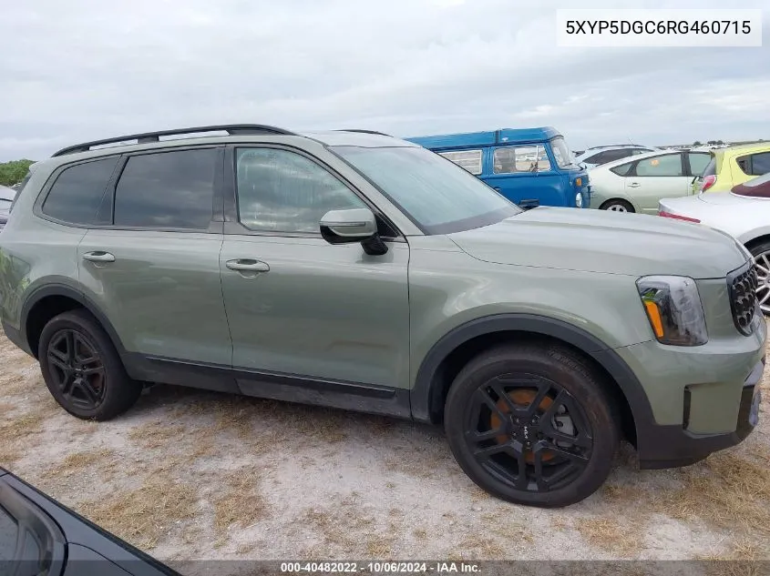 2024 Kia Telluride Sx/Sx X-Line/Sx X-Pro/Sx VIN: 5XYP5DGC6RG460715 Lot: 40482022