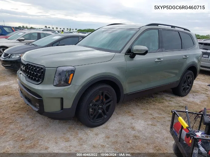 2024 Kia Telluride Sx/Sx X-Line/Sx X-Pro/Sx VIN: 5XYP5DGC6RG460715 Lot: 40482022