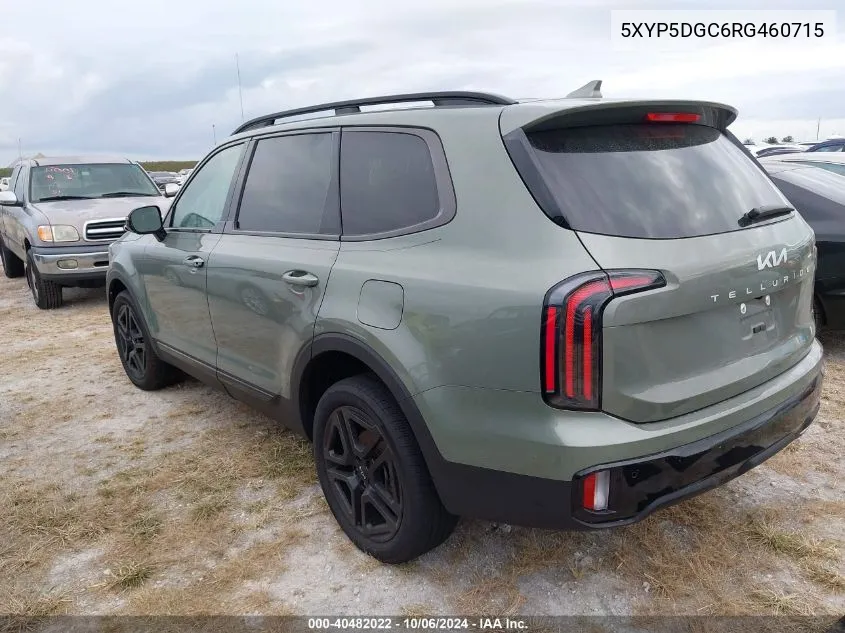 2024 Kia Telluride Sx/Sx X-Line/Sx X-Pro/Sx VIN: 5XYP5DGC6RG460715 Lot: 40482022