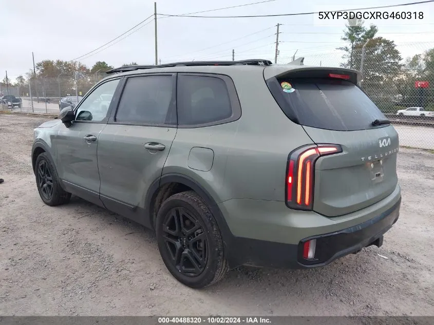 2024 Kia Telluride Ex X-Line VIN: 5XYP3DGCXRG460318 Lot: 40488320