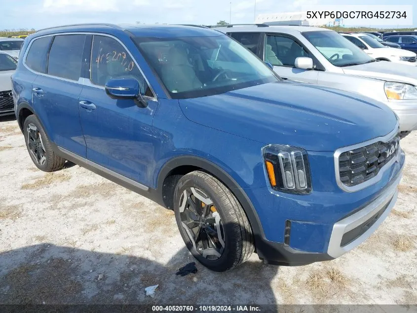 2024 Kia Telluride S VIN: 5XYP6DGC7RG452734 Lot: 40520760