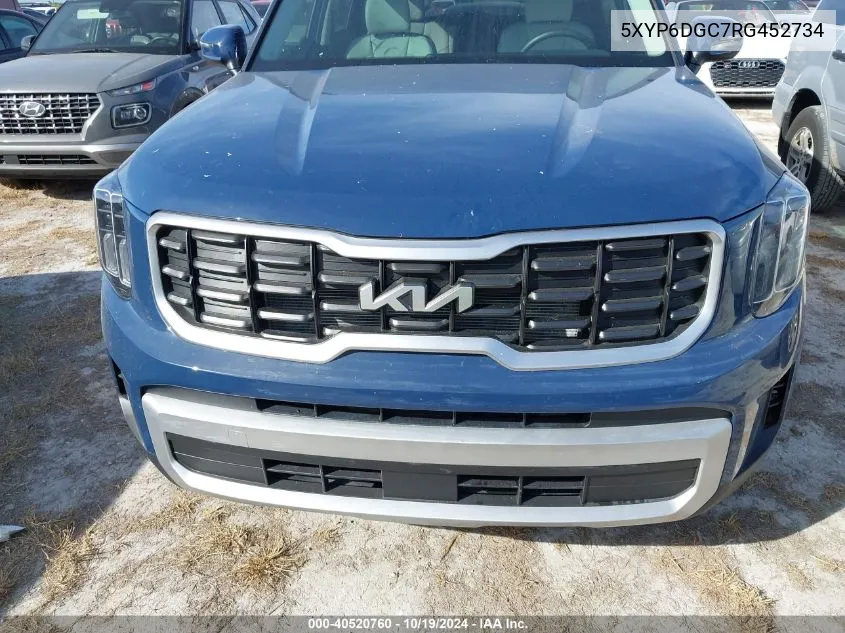 2024 Kia Telluride S VIN: 5XYP6DGC7RG452734 Lot: 40520760