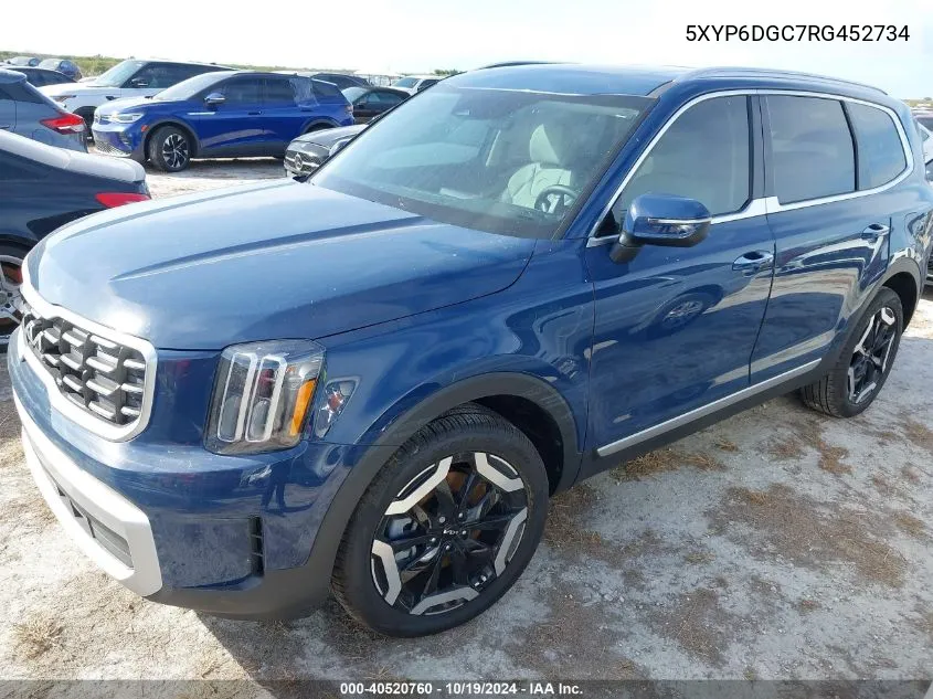 2024 Kia Telluride S VIN: 5XYP6DGC7RG452734 Lot: 40520760