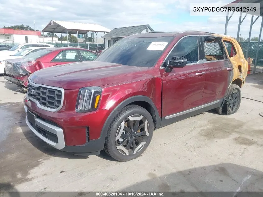 2024 Kia Telluride S VIN: 5XYP6DGC7RG542949 Lot: 40528104