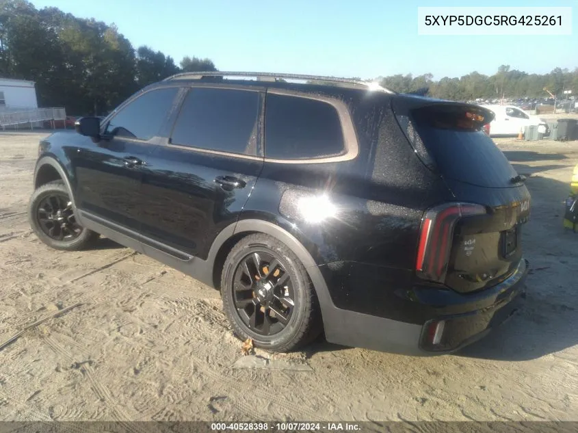 2024 Kia Telluride Sx/Sx X-Line/Sx X-Pro/Sx VIN: 5XYP5DGC5RG425261 Lot: 40528398