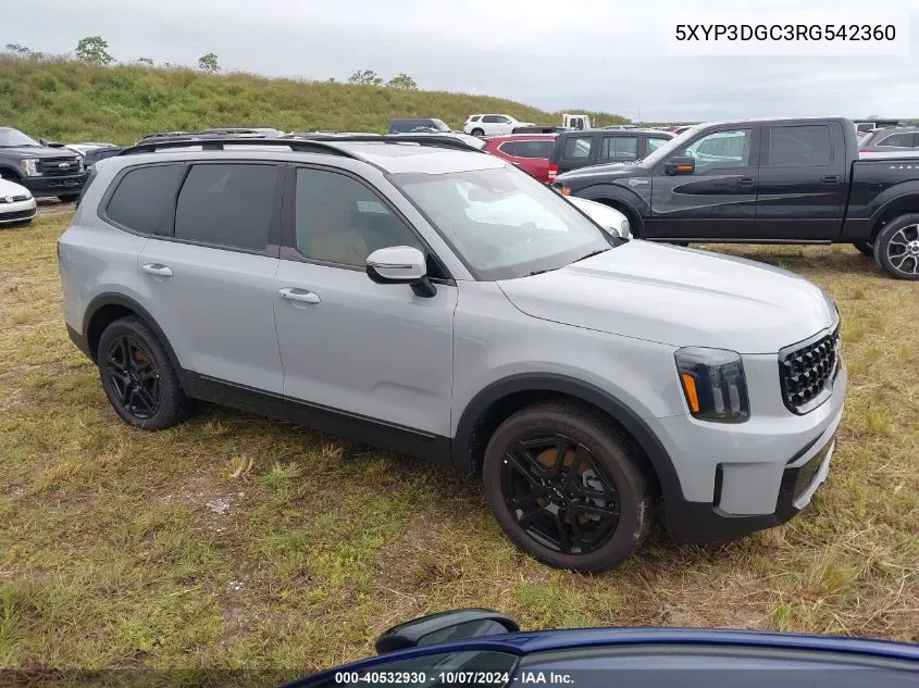 2024 Kia Telluride Ex/Ex X-Line VIN: 5XYP3DGC3RG542360 Lot: 40532930