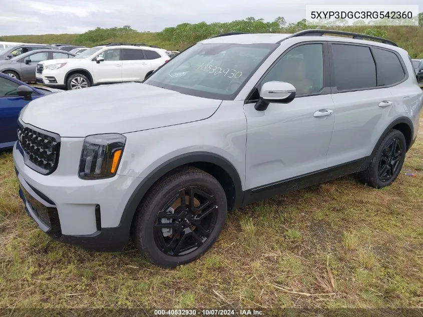 2024 Kia Telluride Ex/Ex X-Line VIN: 5XYP3DGC3RG542360 Lot: 40532930