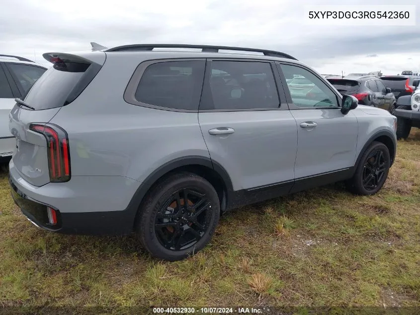 2024 Kia Telluride Ex/Ex X-Line VIN: 5XYP3DGC3RG542360 Lot: 40532930