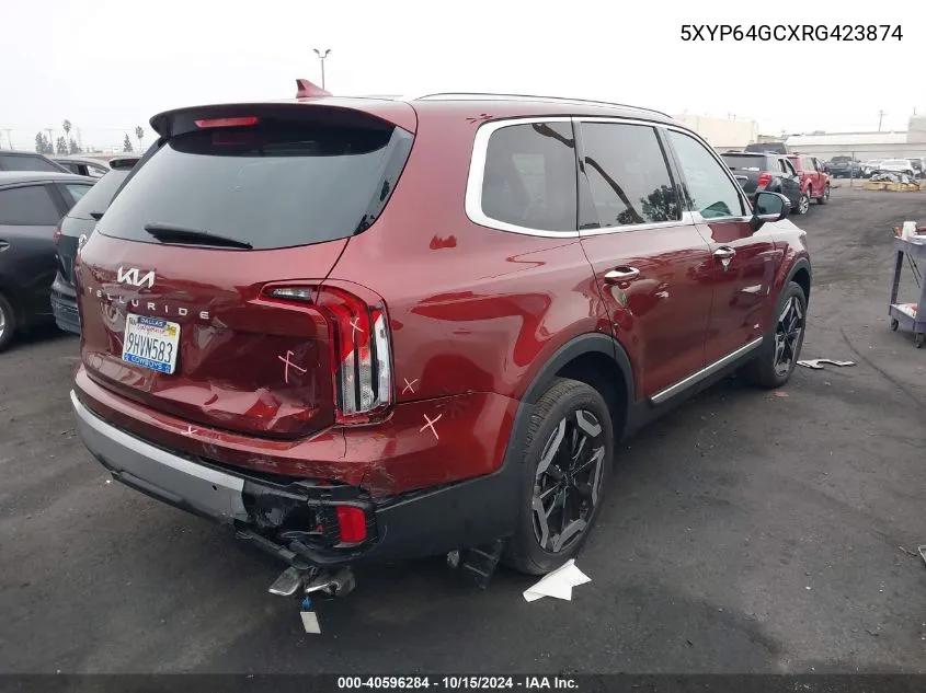 2024 Kia Telluride S VIN: 5XYP64GCXRG423874 Lot: 40596284