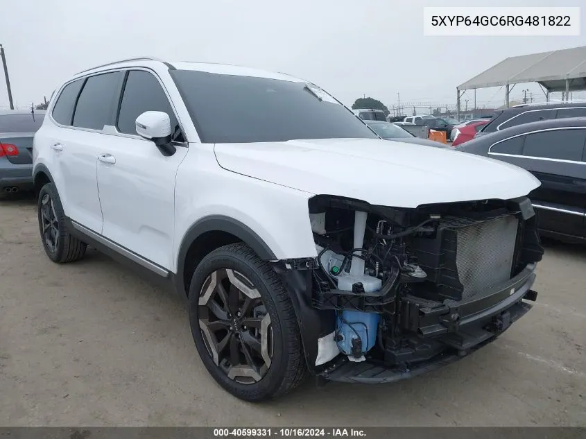 2024 Kia Telluride S VIN: 5XYP64GC6RG481822 Lot: 40599331