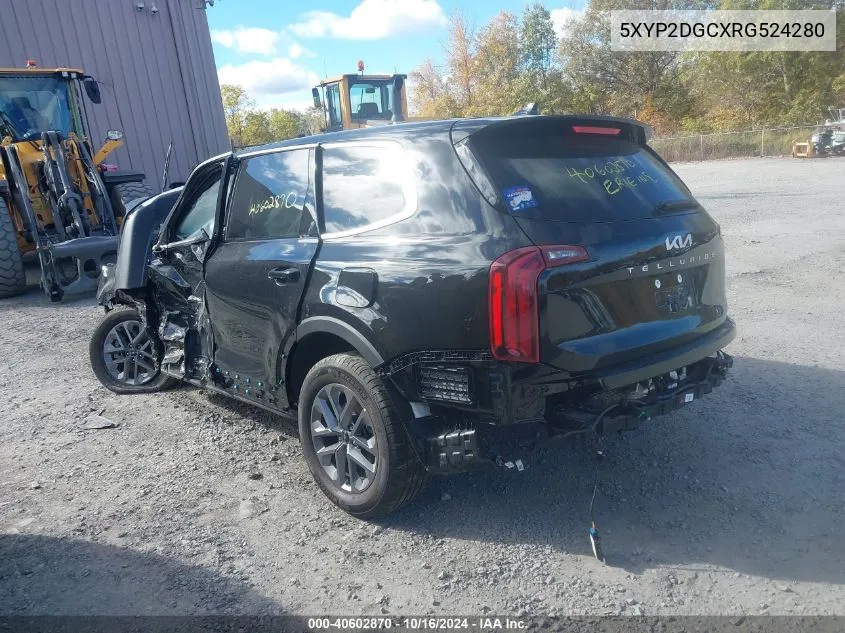 2024 Kia Telluride Lx VIN: 5XYP2DGCXRG524280 Lot: 40602870