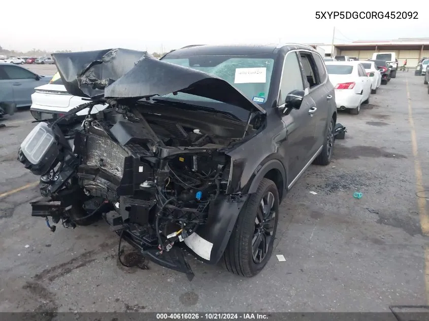 2024 Kia Telluride Sx/Sx X-Line/Sx X-Pro/Sx VIN: 5XYP5DGC0RG452092 Lot: 40616026