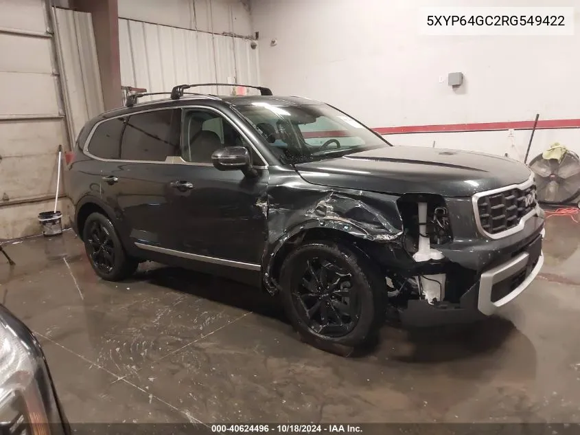 2024 Kia Telluride S VIN: 5XYP64GC2RG549422 Lot: 40624496