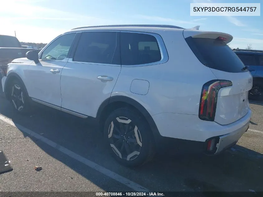 2024 Kia Telluride Ex VIN: 5XYP3DGC7RG544757 Lot: 40708846