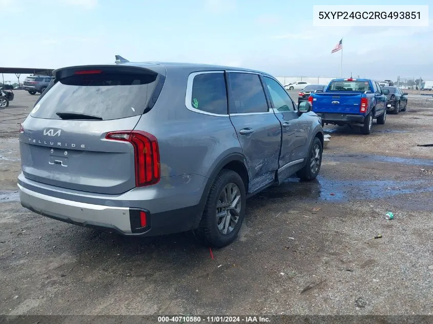 2024 Kia Telluride Lx VIN: 5XYP24GC2RG493851 Lot: 40710580