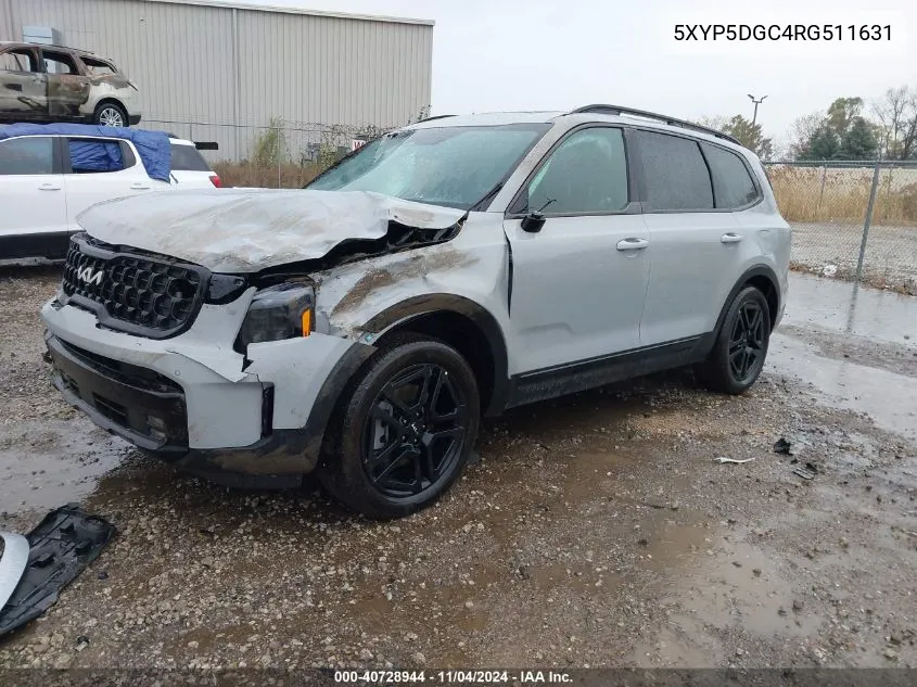 2024 Kia Telluride Sx Prestige X-Line VIN: 5XYP5DGC4RG511631 Lot: 40728944