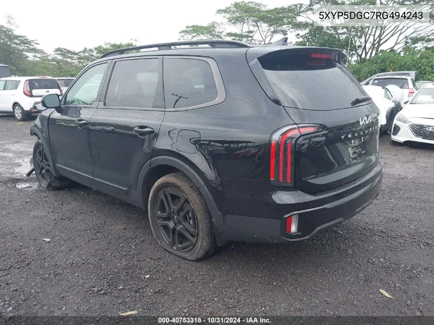 2024 Kia Telluride Sx X-Line VIN: 5XYP5DGC7RG494243 Lot: 40753318