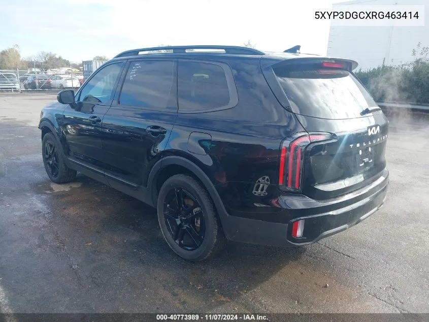 2024 Kia Telluride Ex X-Line VIN: 5XYP3DGCXRG463414 Lot: 40773989