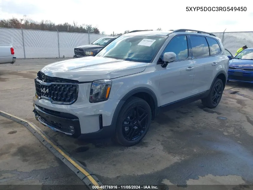 2024 Kia Telluride Sx Prestige X-Line VIN: 5XYP5DGC3RG549450 Lot: 40776916