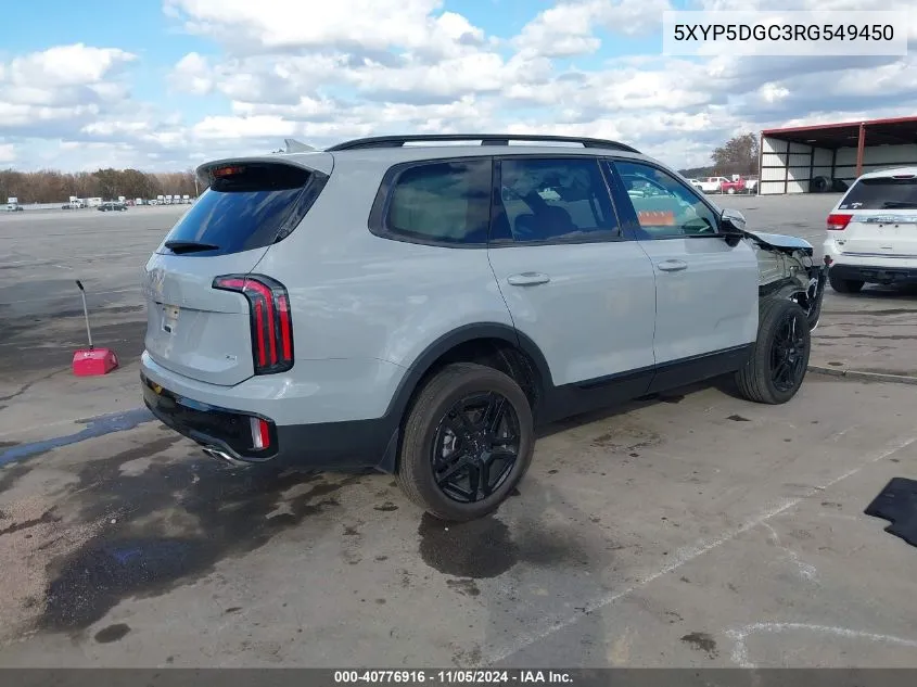 2024 Kia Telluride Sx Prestige X-Line VIN: 5XYP5DGC3RG549450 Lot: 40776916