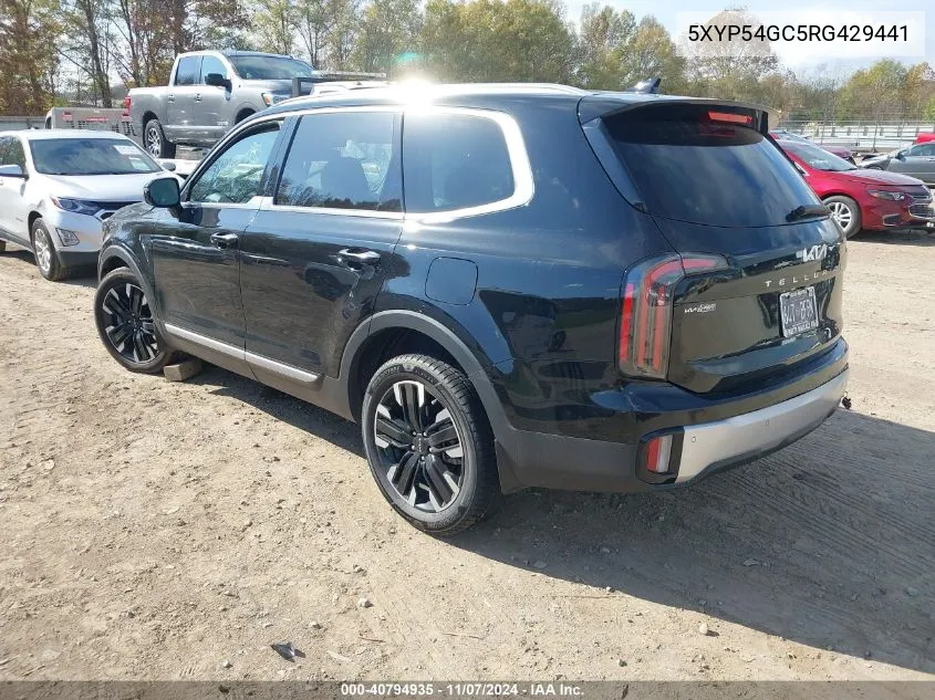 2024 Kia Telluride Sx VIN: 5XYP54GC5RG429441 Lot: 40794935