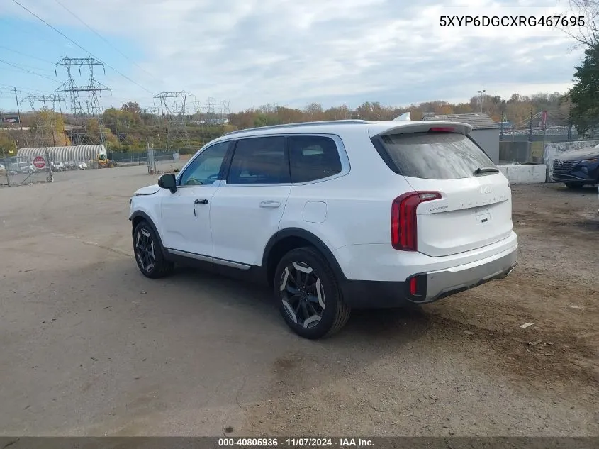 2024 Kia Telluride S VIN: 5XYP6DGCXRG467695 Lot: 40805936