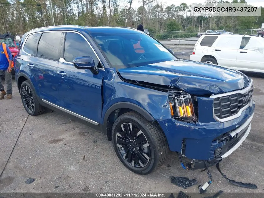 2024 Kia Telluride Sx VIN: 5XYP5DGC4RG437207 Lot: 40831292