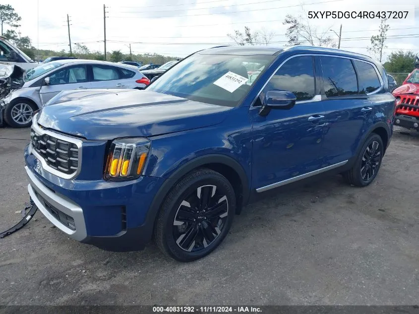 2024 Kia Telluride Sx VIN: 5XYP5DGC4RG437207 Lot: 40831292