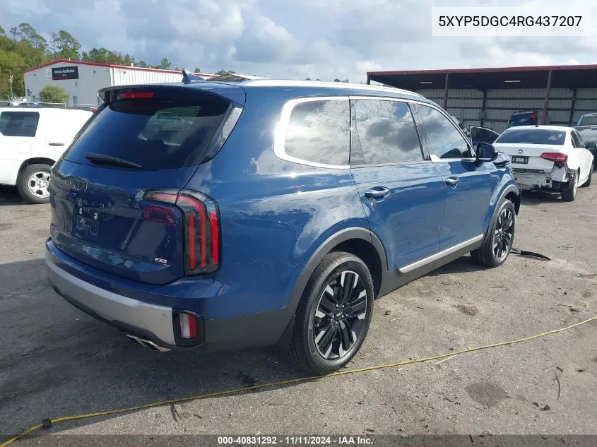 2024 Kia Telluride Sx VIN: 5XYP5DGC4RG437207 Lot: 40831292