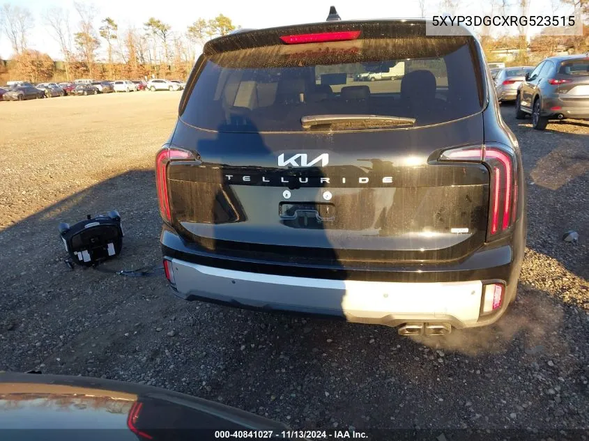 2024 Kia Telluride Ex VIN: 5XYP3DGCXRG523515 Lot: 40841027