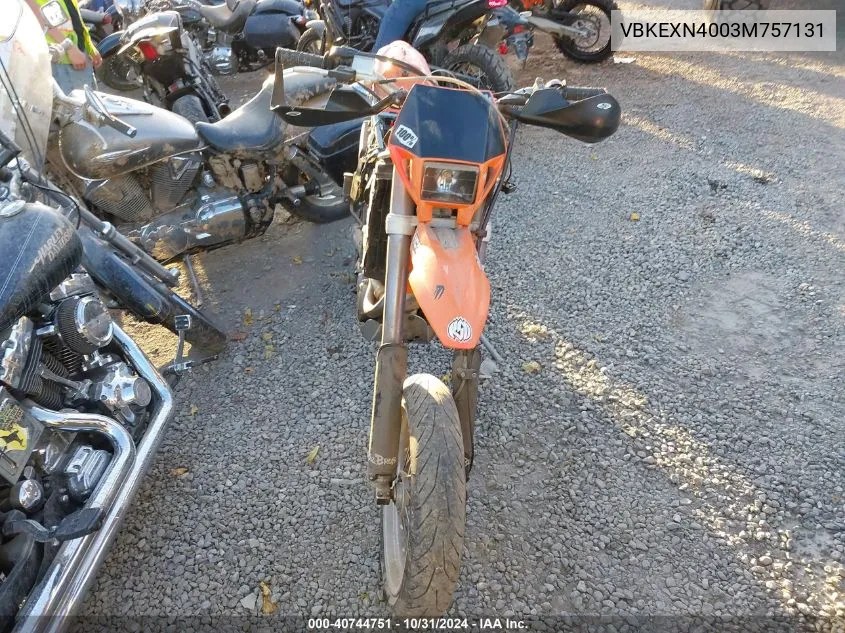 2003 Ktm 620 Exc VIN: VBKEXN4003M757131 Lot: 40744751