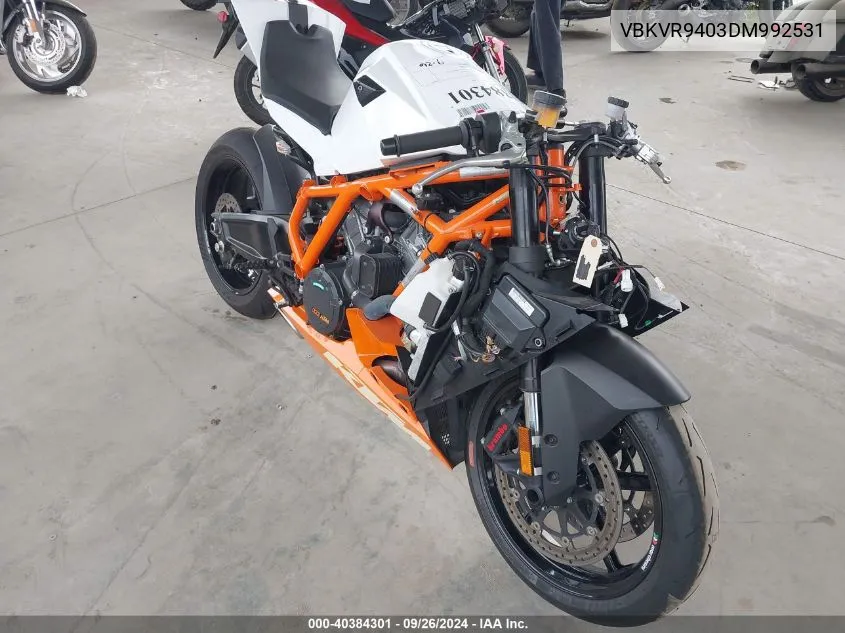 2013 Ktm 1190 Rc8 VIN: VBKVR9403DM992531 Lot: 40384301