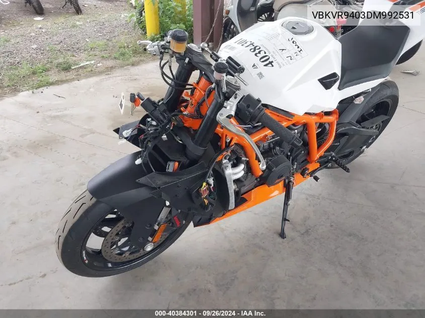 2013 Ktm 1190 Rc8 VIN: VBKVR9403DM992531 Lot: 40384301