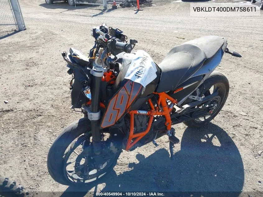 2013 Ktm 690 Duke VIN: VBKLDT400DM758611 Lot: 40549904