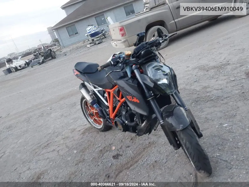 2014 Ktm 1290 Super Duke R VIN: VBKV39406EM910049 Lot: 40366621