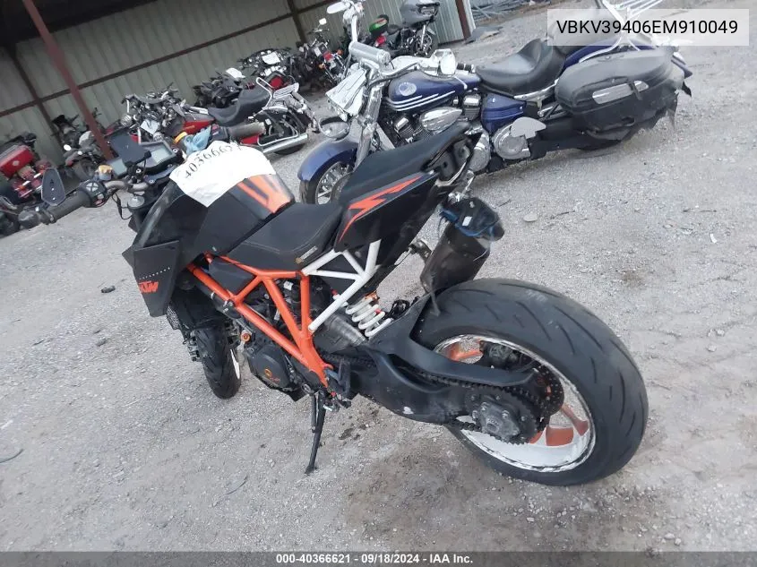 2014 Ktm 1290 Super Duke R VIN: VBKV39406EM910049 Lot: 40366621