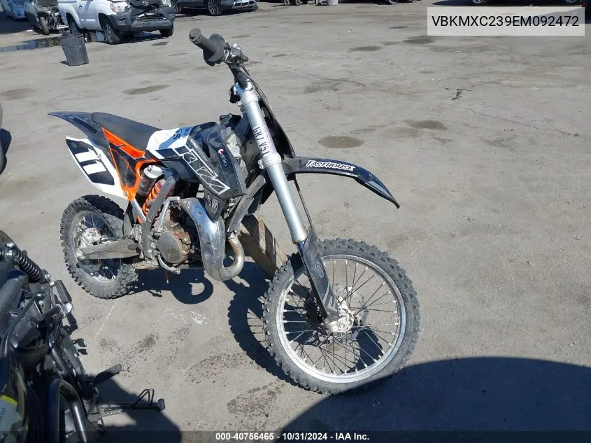 2014 Ktm 65/85 Sx/Sxs VIN: VBKMXC239EM092472 Lot: 40756465