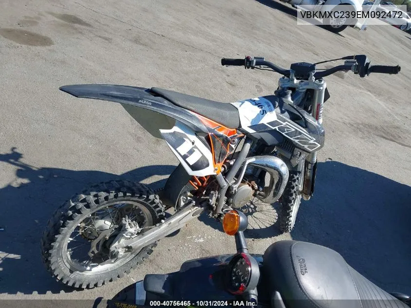 2014 Ktm 65/85 Sx/Sxs VIN: VBKMXC239EM092472 Lot: 40756465