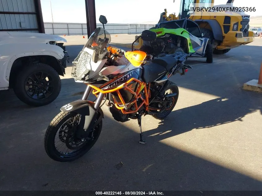 2015 Ktm 1190 Adventure R VIN: VBKV2940XFM925366 Lot: 40222145